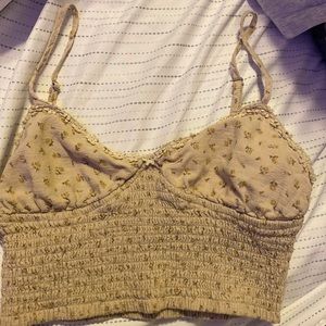 Tillys beige crop top